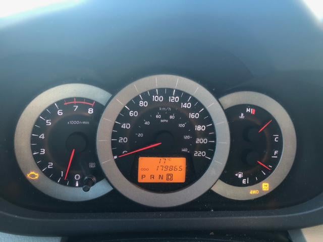 2010 Toyota Rav4 Check Engine Light And 4Wd Light on