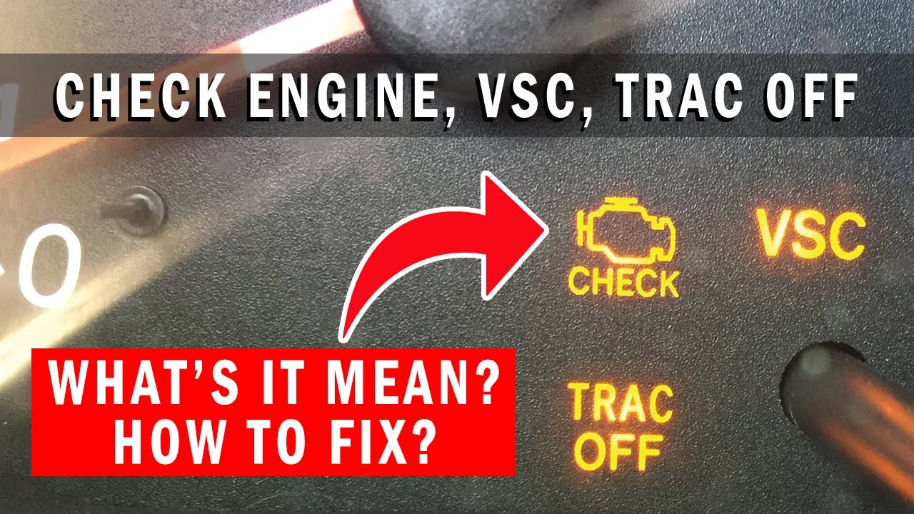 2013 toyota sienna trac off light and check engine light on