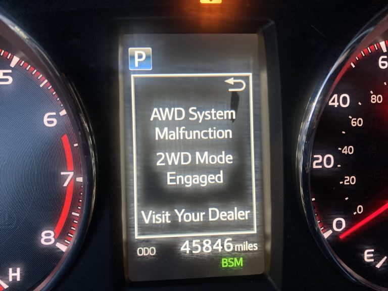 Check Engine Light And Awd Light on Rav4 2015