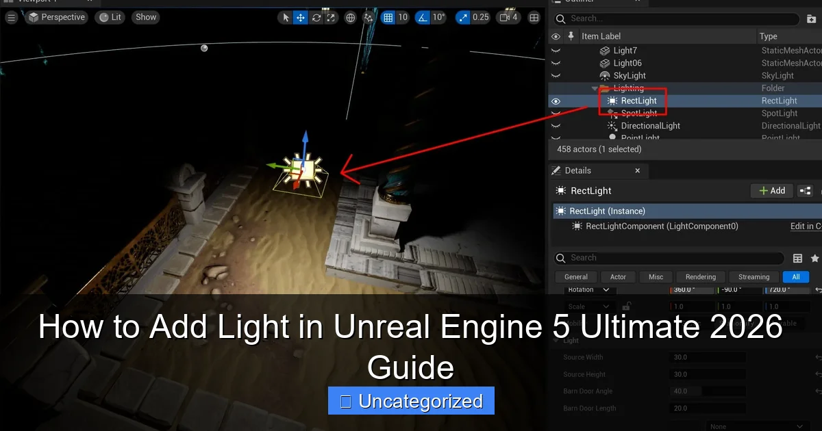 How to Add Light in Unreal Engine 5 Ultimate 2026 Guide