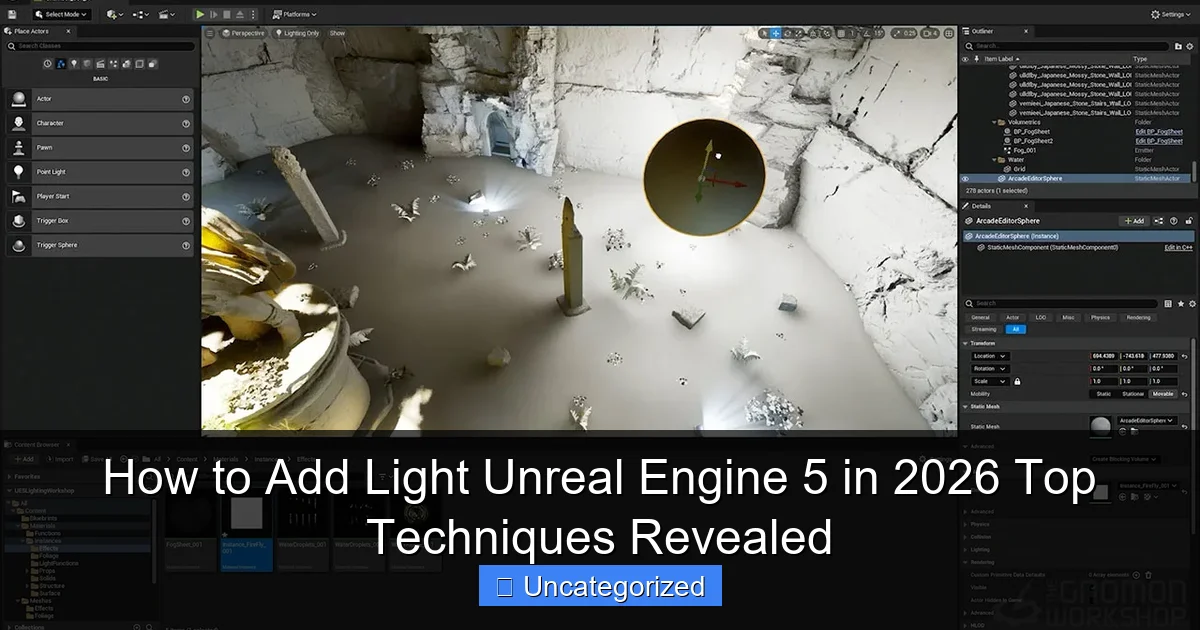 How to Add Light Unreal Engine 5 in 2026 Top Techniques Revealed