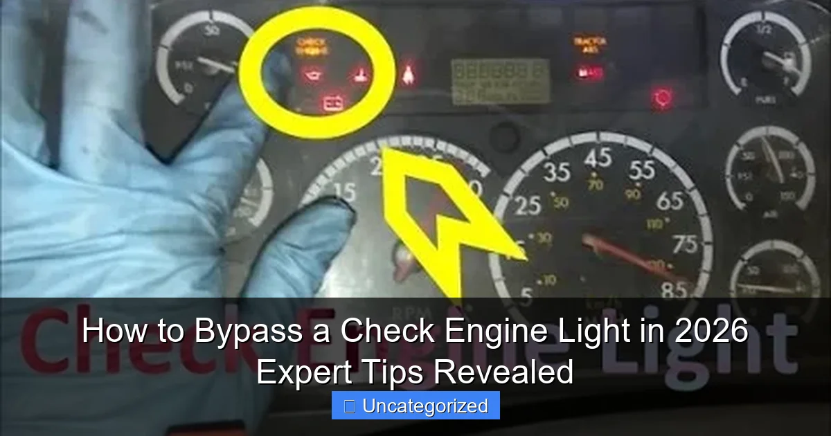 How to Bypass a Check Engine Light in 2026 Expert Tips Revealed