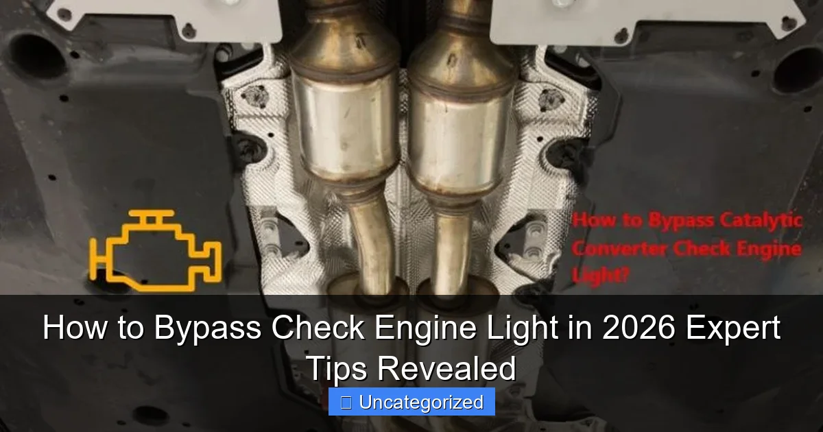 How to Bypass Check Engine Light in 2026 Expert Tips Revealed