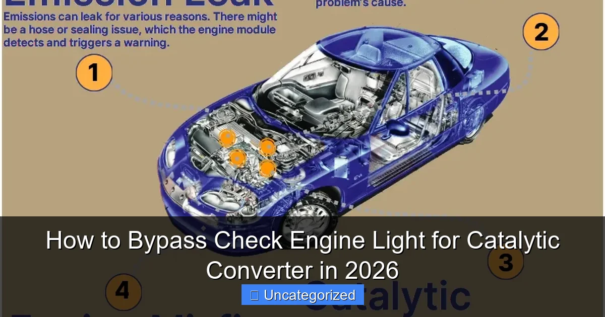 How to Bypass Check Engine Light for Catalytic Converter in 2026