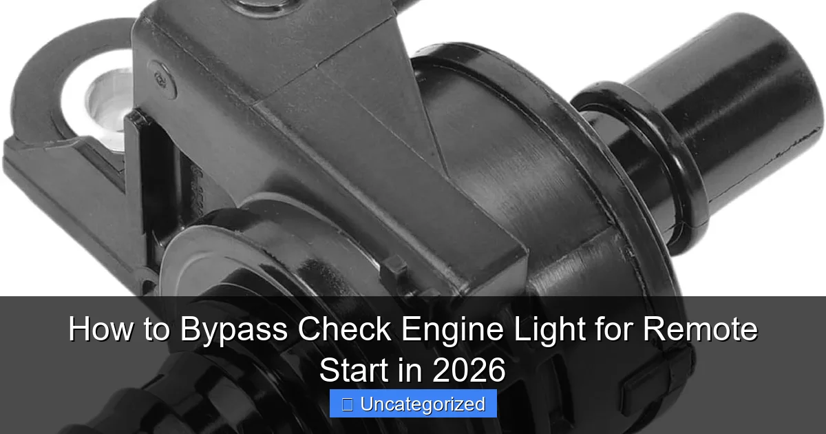 How to Bypass Check Engine Light for Remote Start in 2026
