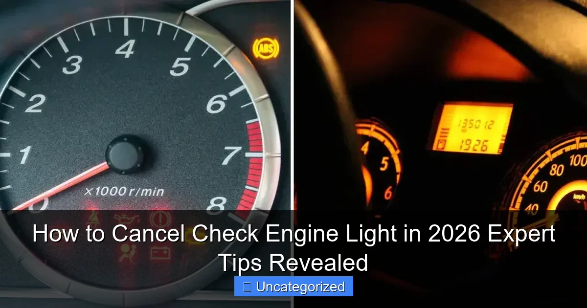 How to Cancel Check Engine Light in 2026 Expert Tips Revealed