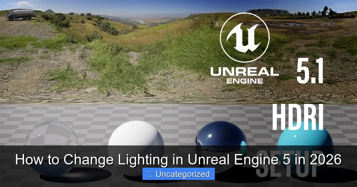 How to Change Lighting in Unreal Engine 5 in 2026