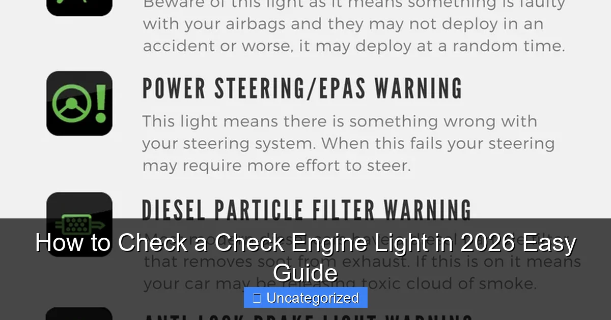 How to Check a Check Engine Light in 2026 Easy Guide