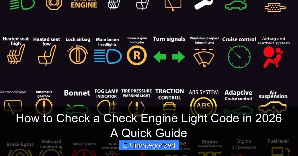 How to Check a Check Engine Light Code in 2026 A Quick Guide