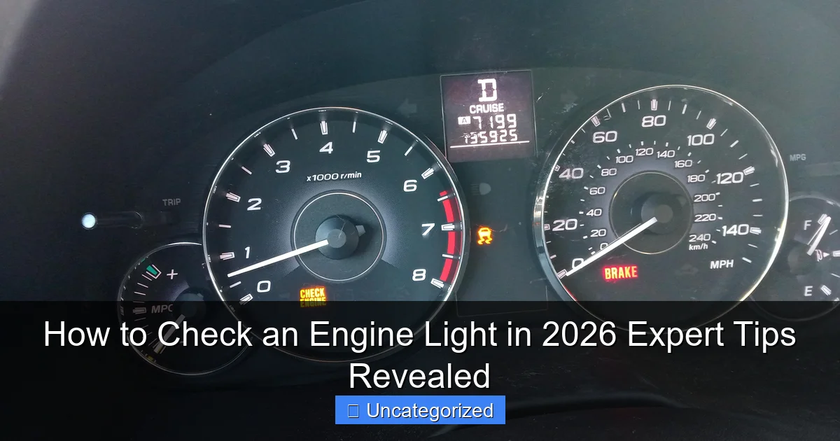 How to Check an Engine Light in 2026 Expert Tips Revealed