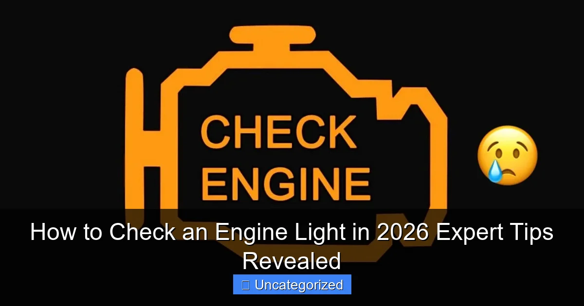 How to Check an Engine Light in 2026 Expert Tips Revealed
