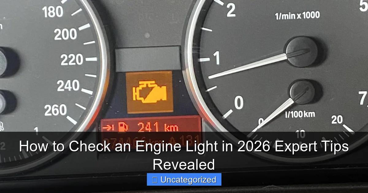 How to Check an Engine Light in 2026 Expert Tips Revealed