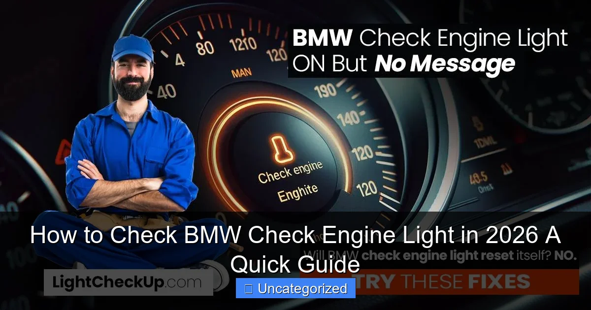 How to Check BMW Check Engine Light in 2026 A Quick Guide