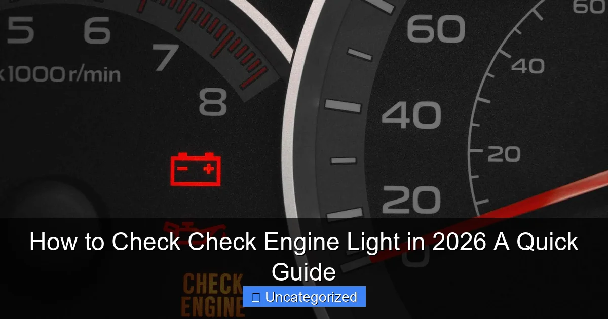 How to Check Check Engine Light in 2026 A Quick Guide