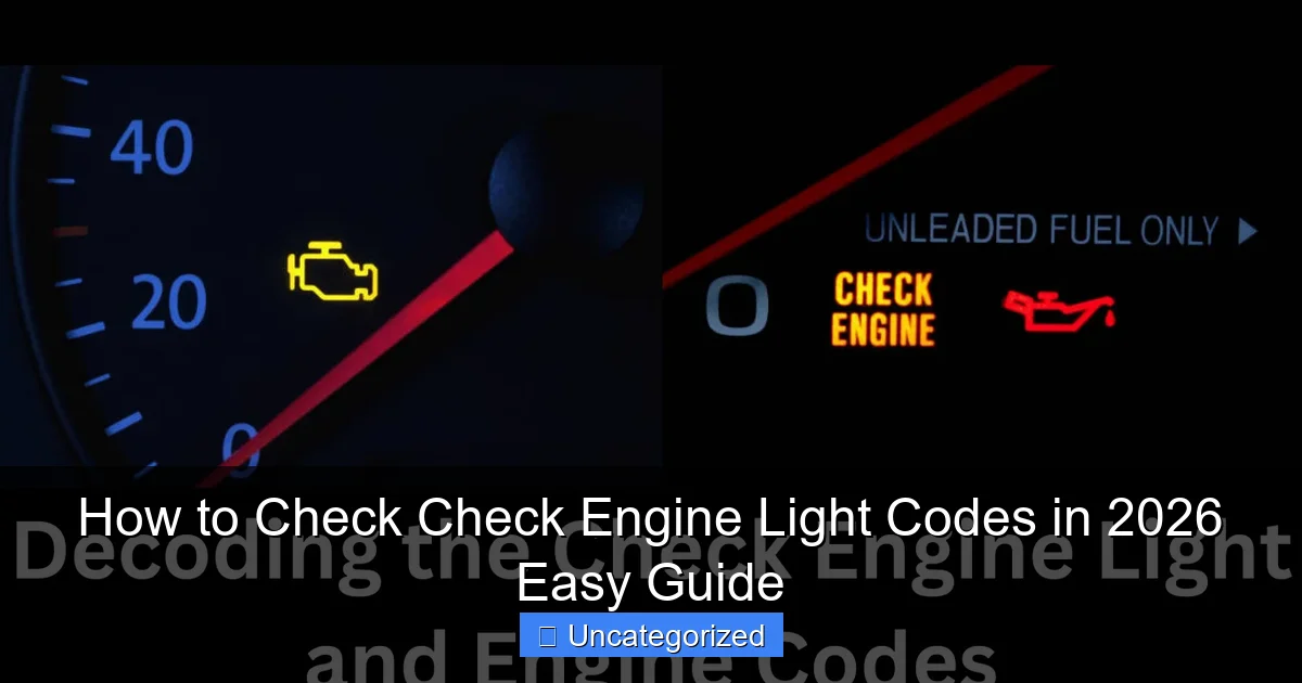 How to Check Check Engine Light Codes in 2026 Easy Guide