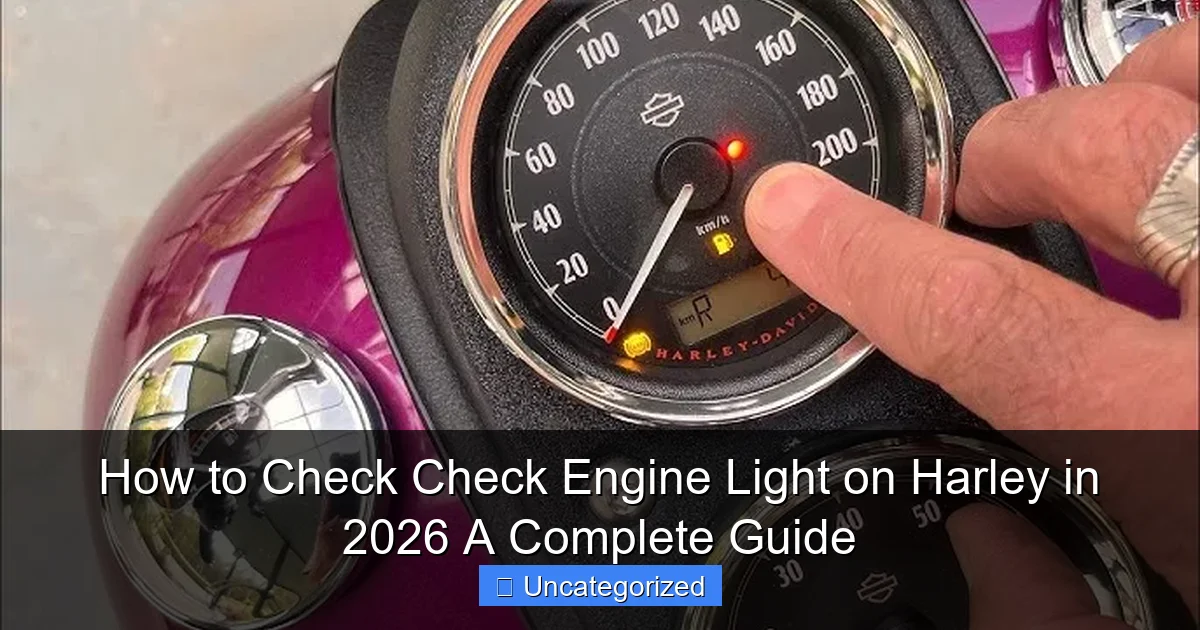 How to Check Check Engine Light on Harley in 2026 A Complete Guide