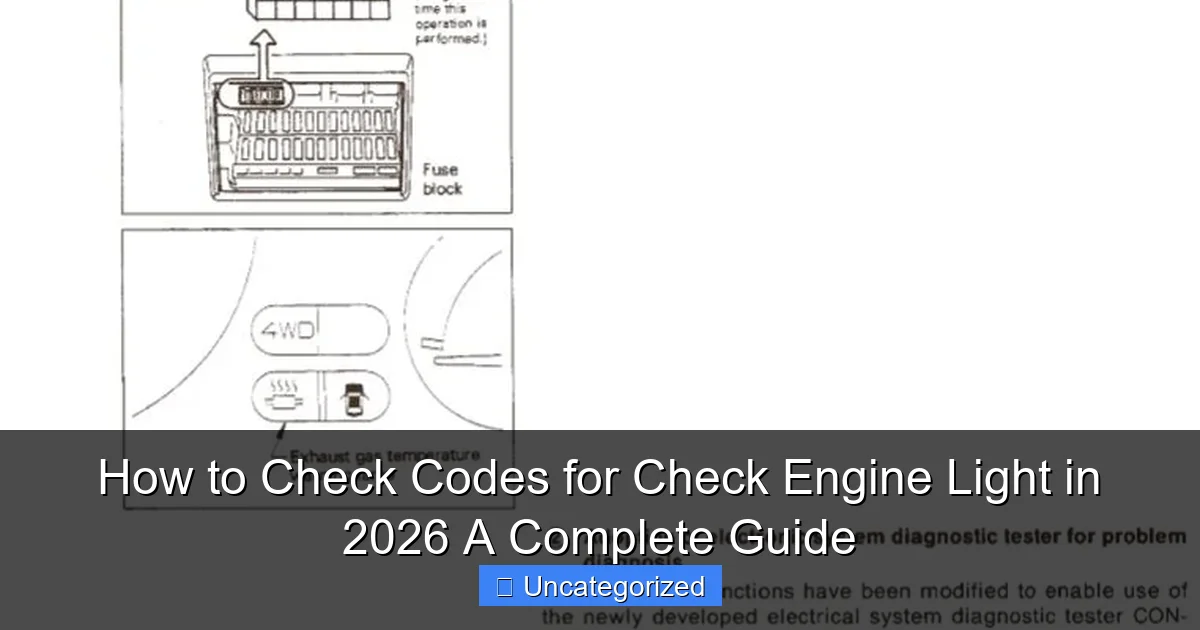 How to Check Codes for Check Engine Light in 2026 A Complete Guide