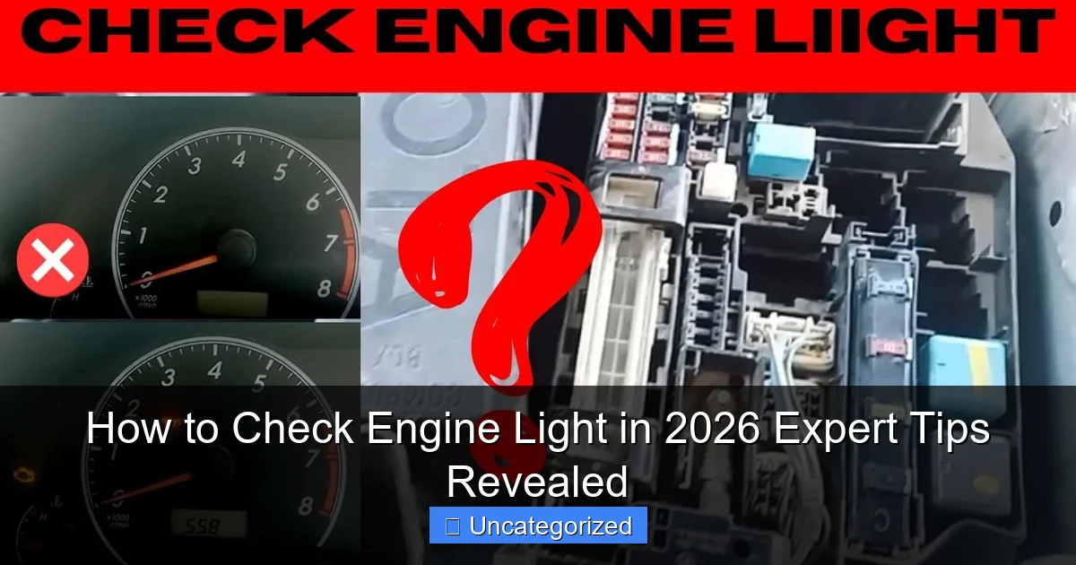 How to Check Engine Light in 2026 Expert Tips Revealed