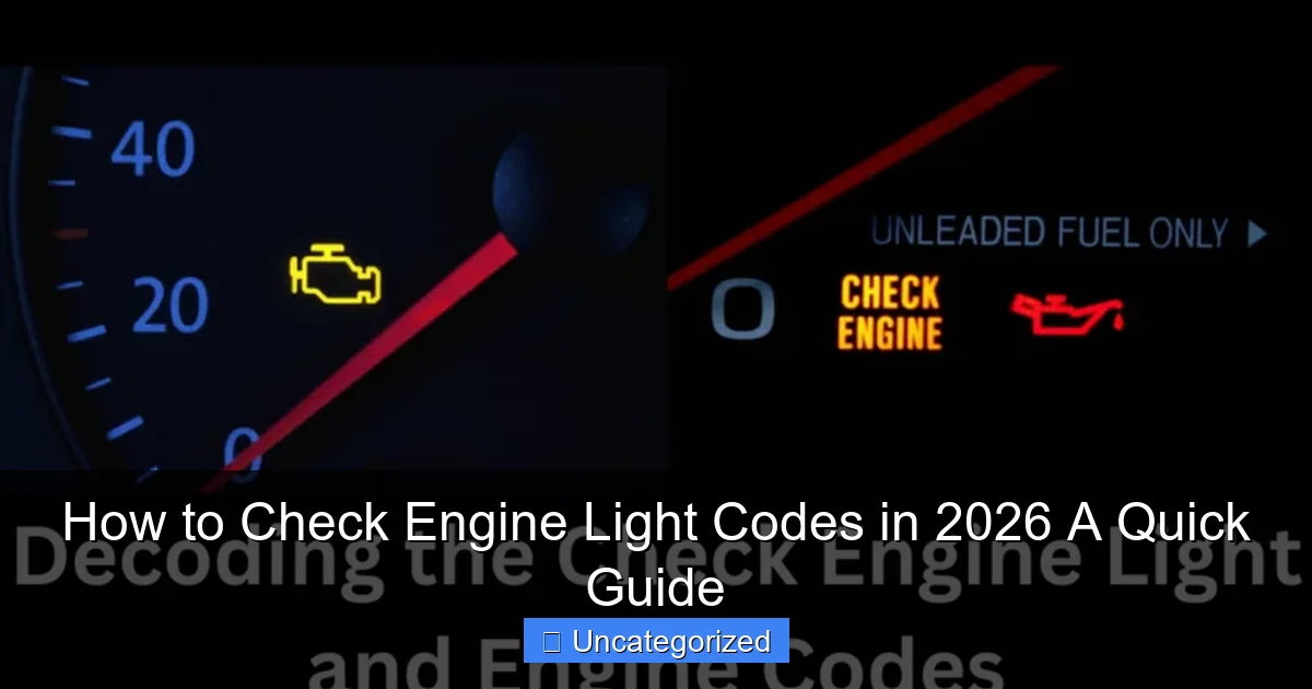 How to Check Engine Light Codes in 2026 A Quick Guide