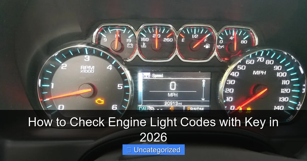 How to Check Engine Light Codes with Key in 2026