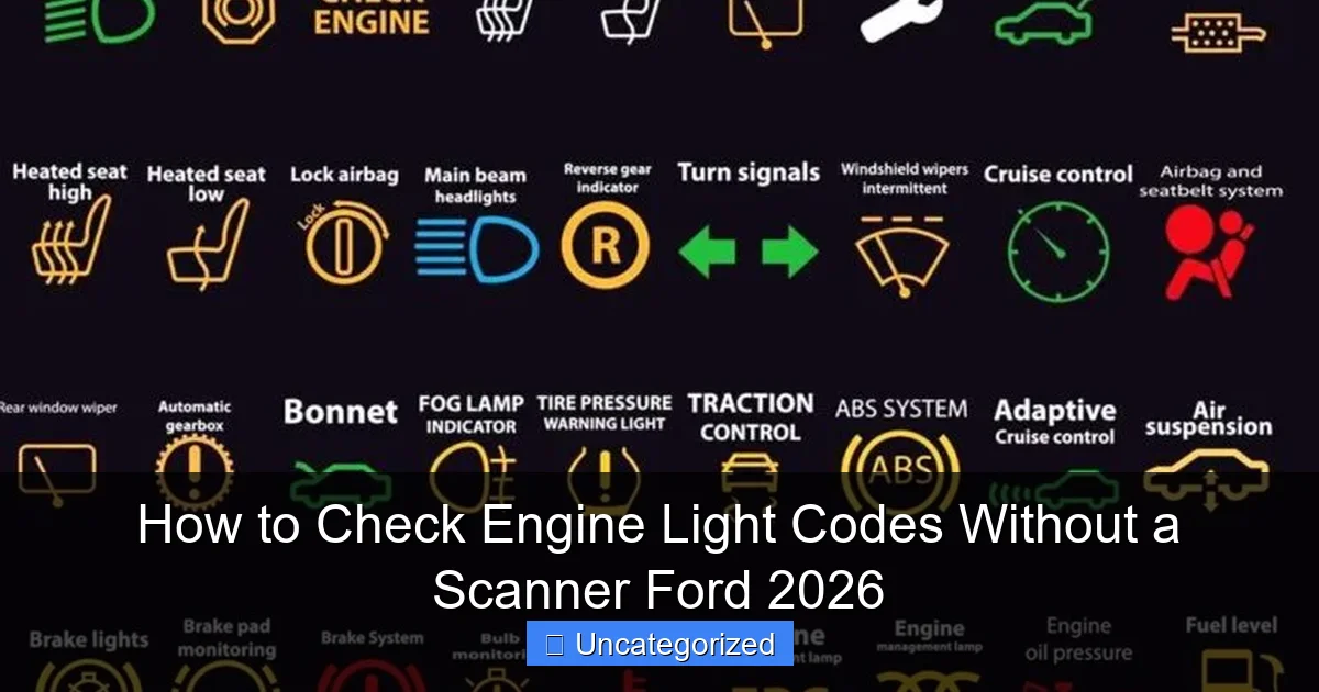 How to Check Engine Light Codes Without a Scanner Ford 2026