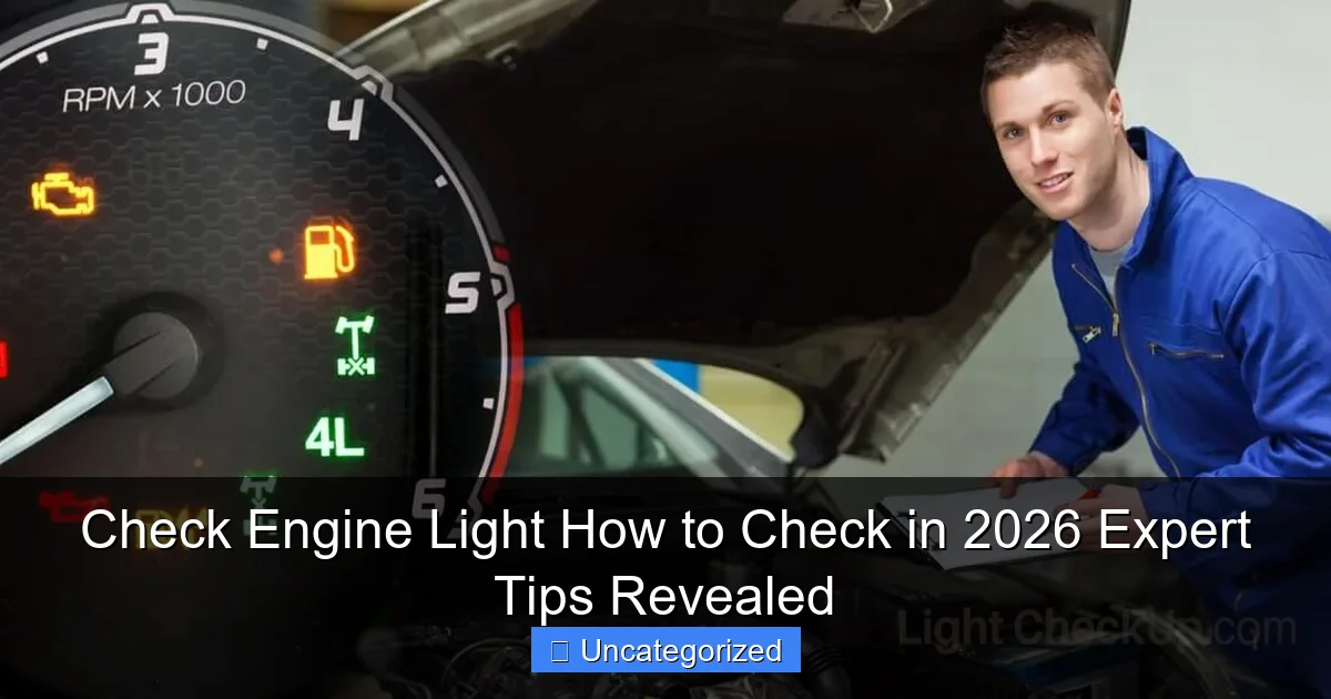 Check Engine Light How to Check in 2026 Expert Tips Revealed
