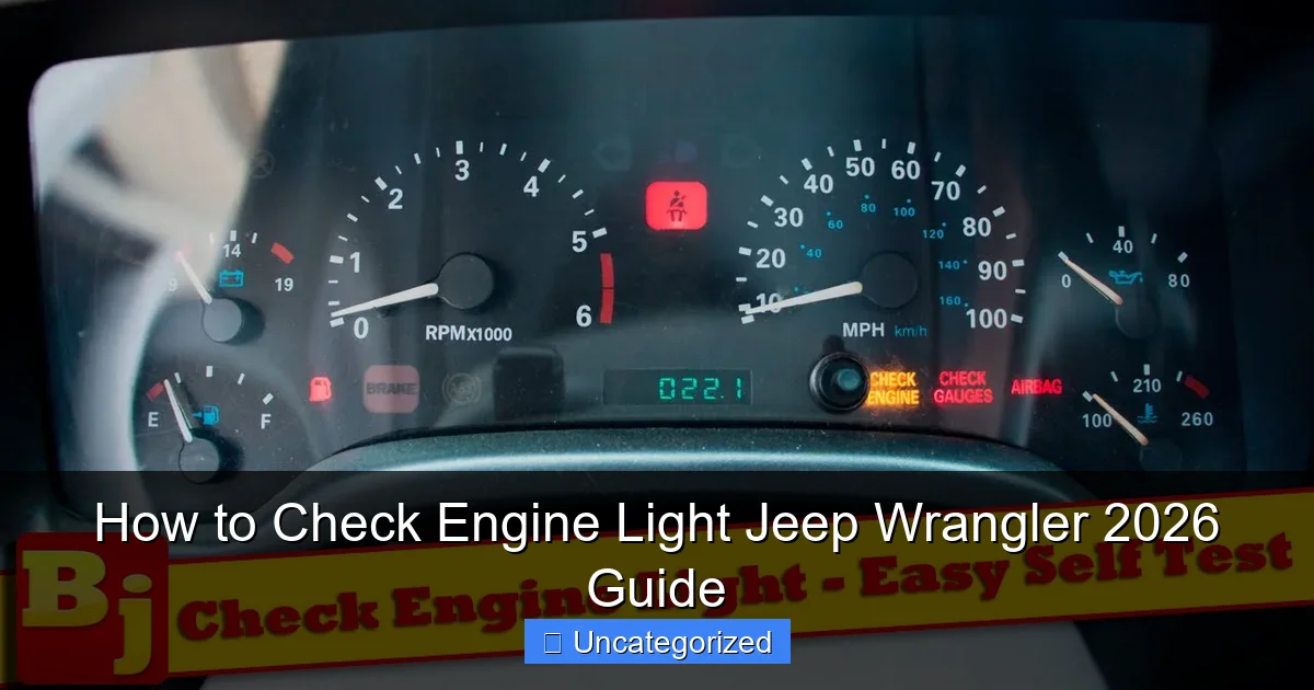 How to Check Engine Light Jeep Wrangler 2026 Guide