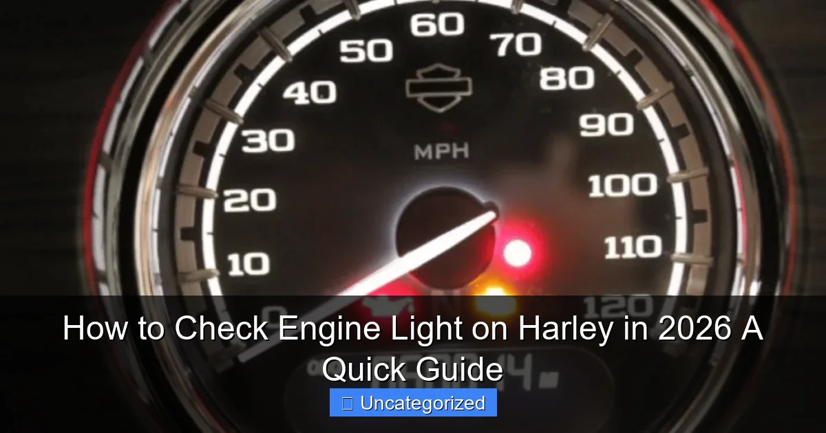 How to Check Engine Light on Harley in 2026 A Quick Guide