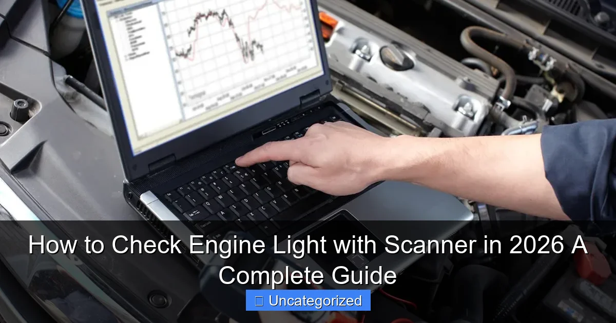 How to Check Engine Light with Scanner in 2026 A Complete Guide