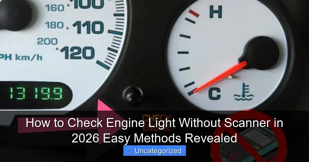 How to Check Engine Light Without Scanner in 2026 Easy Methods Revealed