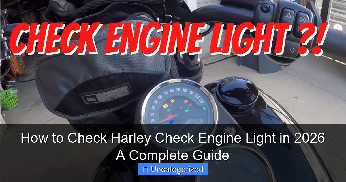 How to Check Harley Check Engine Light in 2026 A Complete Guide
