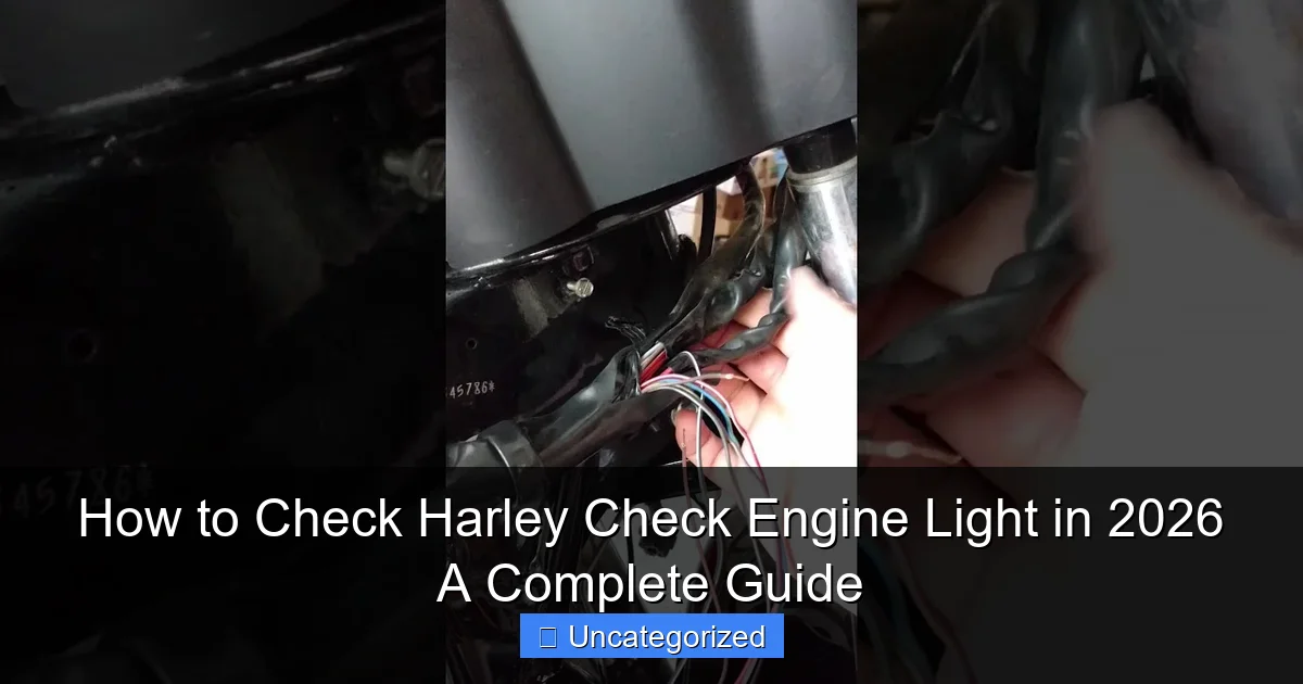 How to Check Harley Check Engine Light in 2026 A Complete Guide