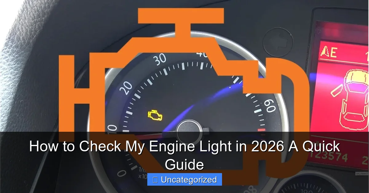 How to Check My Engine Light in 2026 A Quick Guide