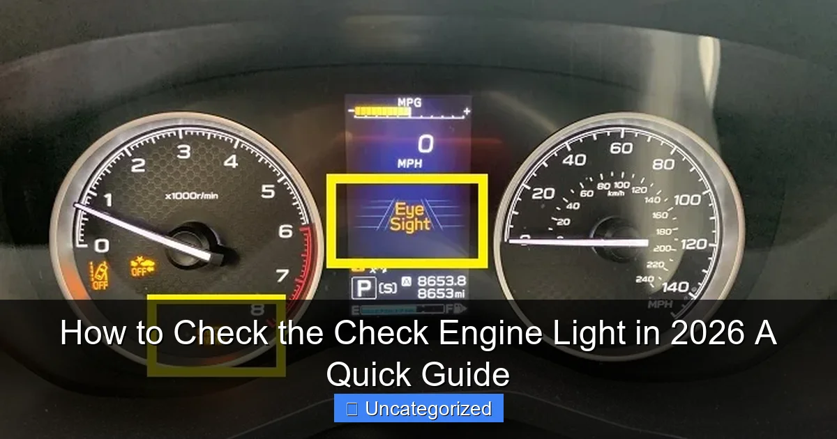 How to Check the Check Engine Light in 2026 A Quick Guide