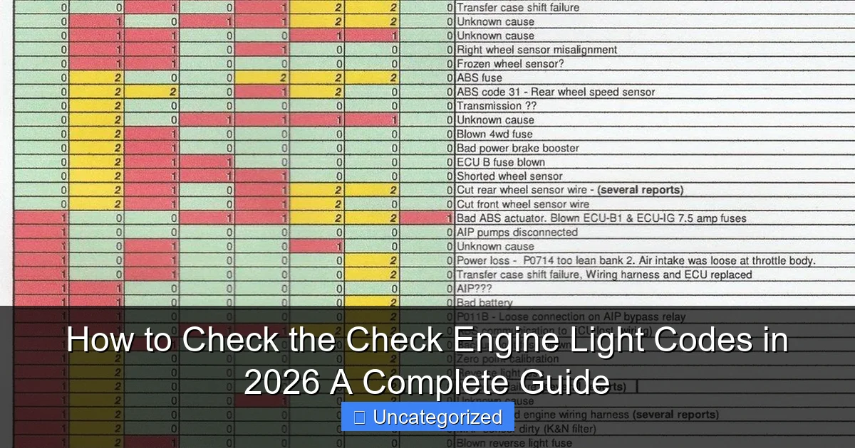 How to Check the Check Engine Light Codes in 2026 A Complete Guide