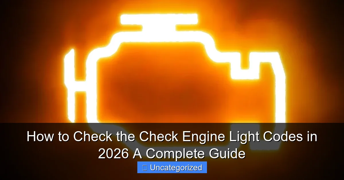 How to Check the Check Engine Light Codes in 2026 A Complete Guide