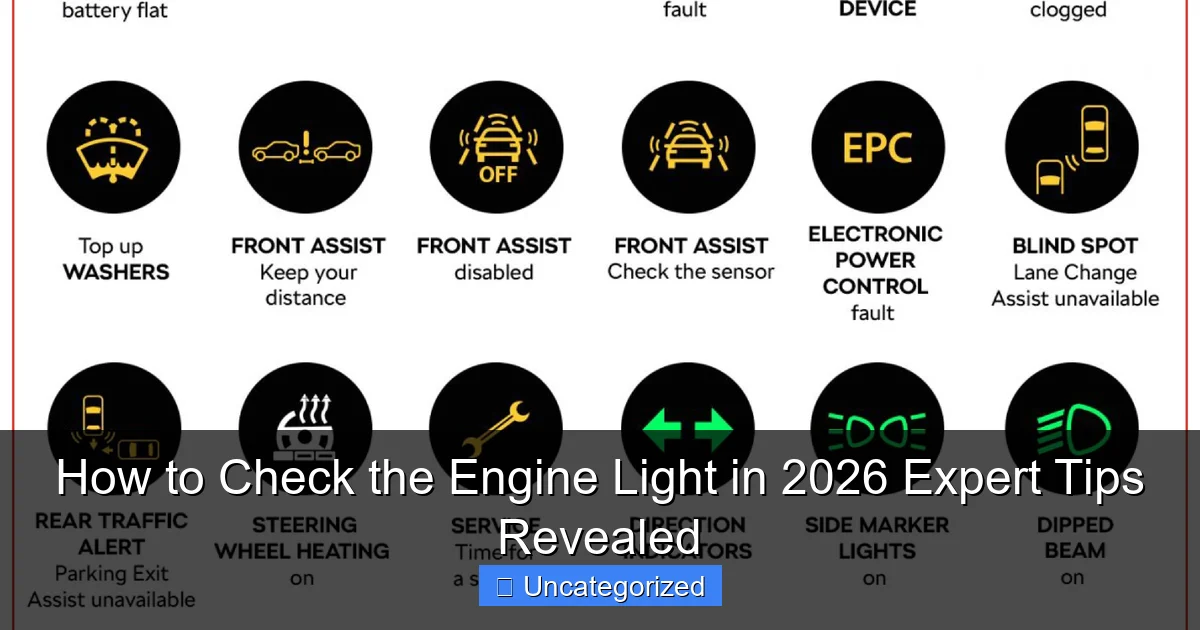 How to Check the Engine Light in 2026 Expert Tips Revealed