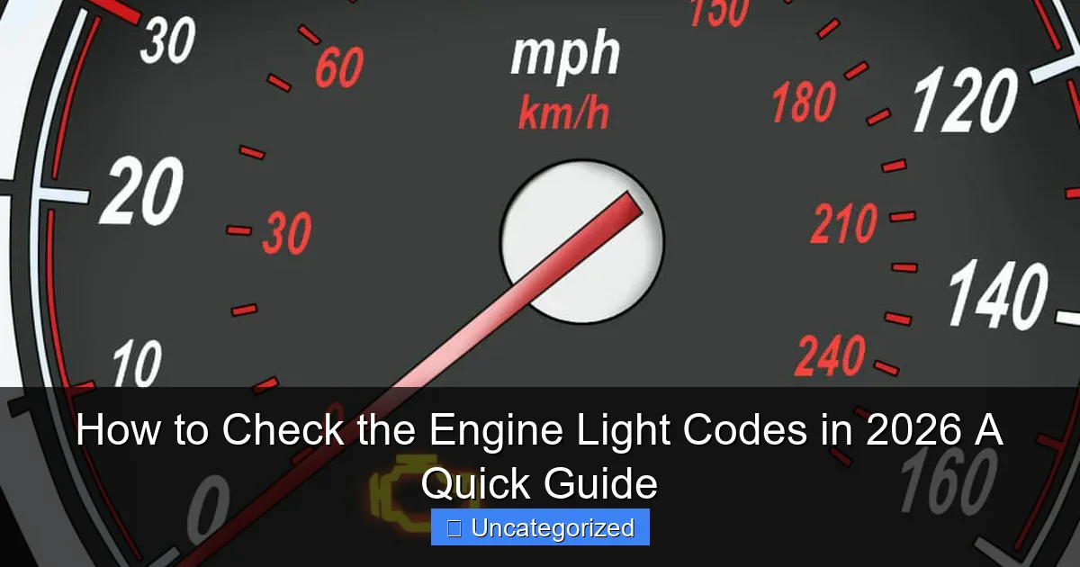 How to Check the Engine Light Codes in 2026 A Quick Guide
