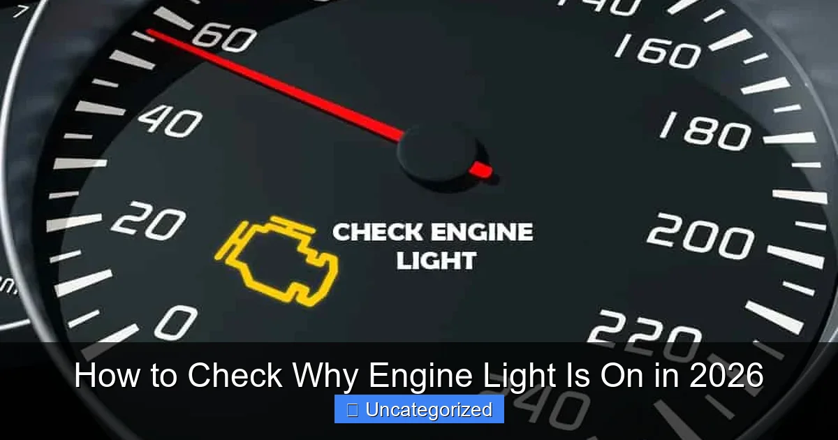 How to Check Why Engine Light Is On in 2026