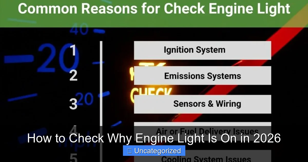 How to Check Why Engine Light Is On in 2026