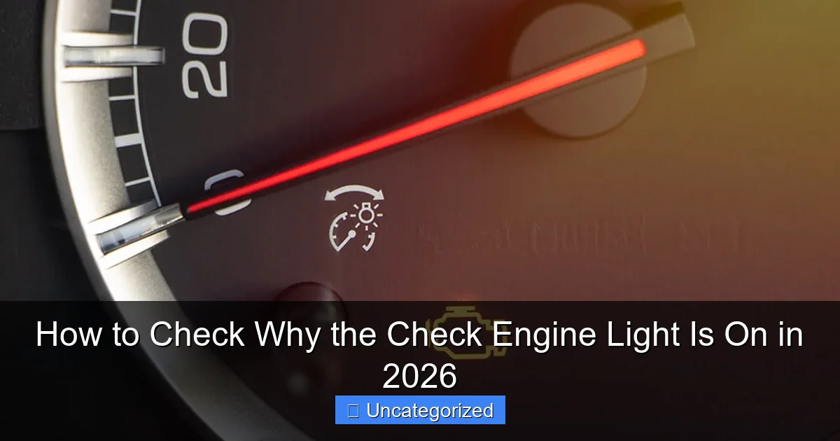 How to Check Why the Check Engine Light Is On in 2026