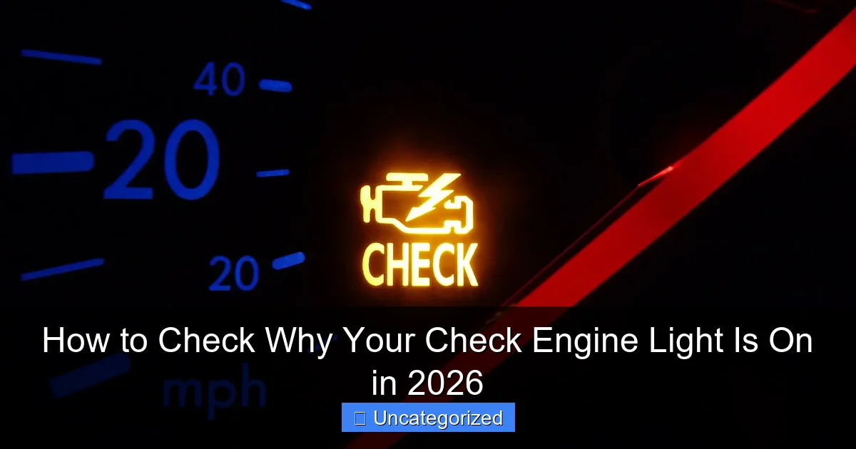 How to Check Why Your Check Engine Light Is On in 2026