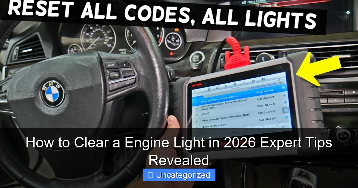 How to Clear a Engine Light in 2026 Expert Tips Revealed