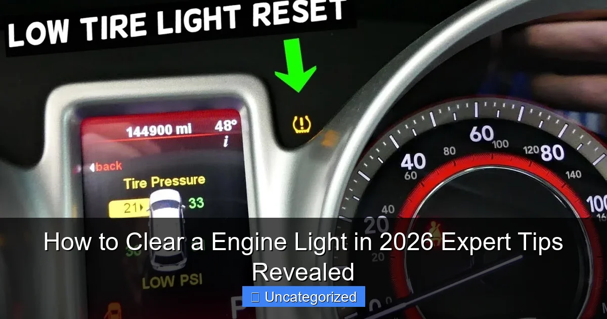 How to Clear a Engine Light in 2026 Expert Tips Revealed