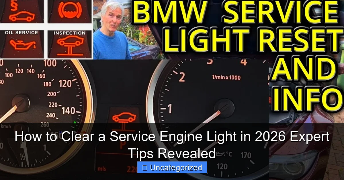 How to Clear a Service Engine Light in 2026 Expert Tips Revealed