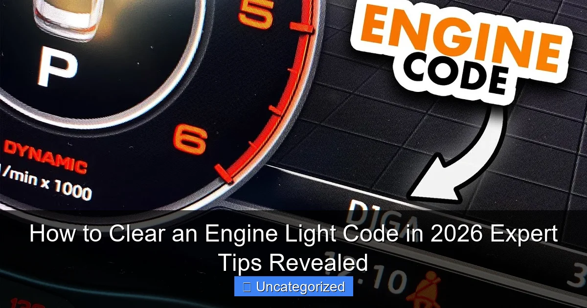 How to Clear an Engine Light Code in 2026 Expert Tips Revealed