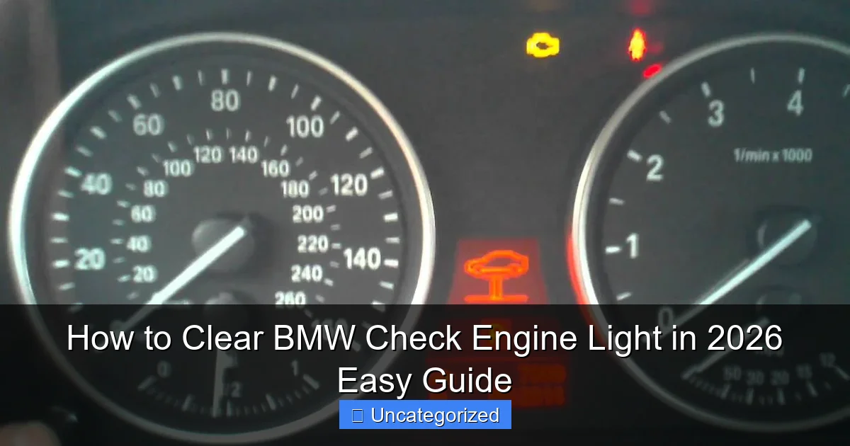 How to Clear BMW Check Engine Light in 2026 Easy Guide