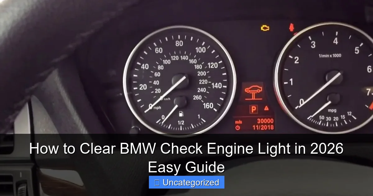 How to Clear BMW Check Engine Light in 2026 Easy Guide