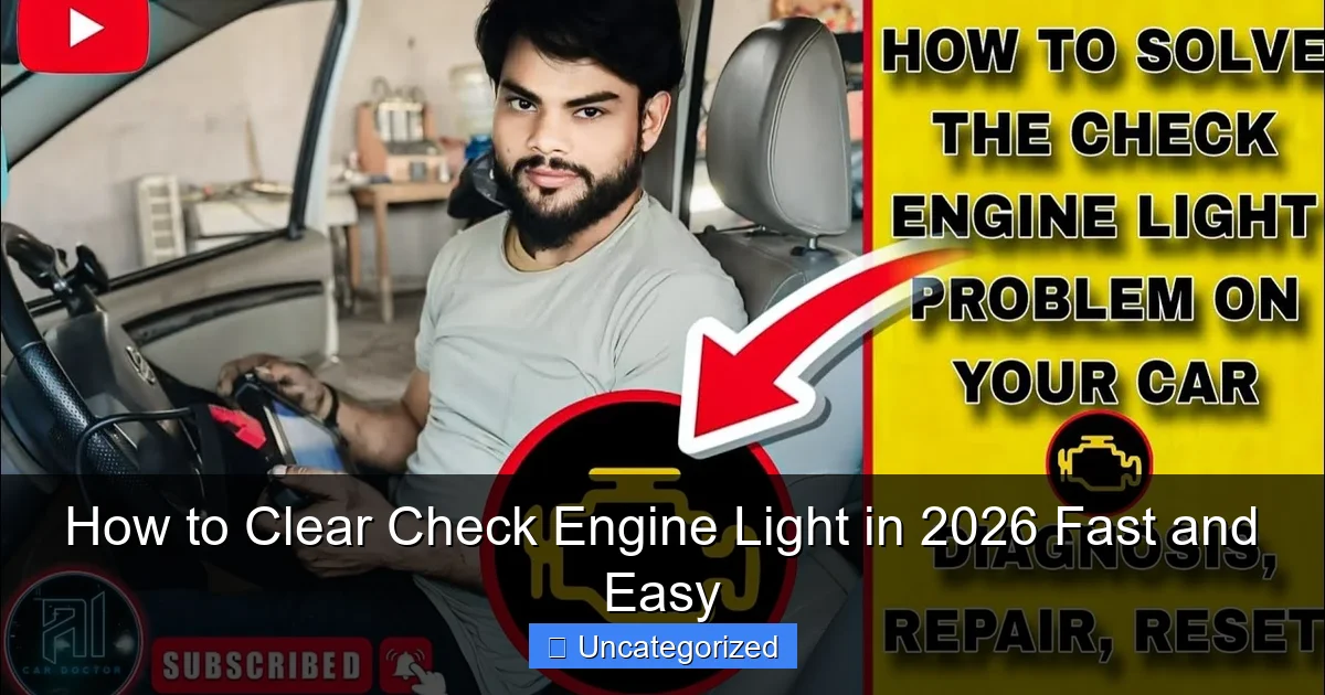 How to Clear Check Engine Light in 2026 Fast and Easy