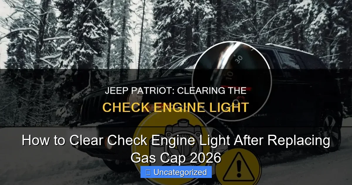 How to Clear Check Engine Light After Replacing Gas Cap 2026